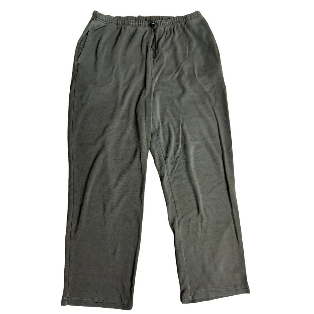 Russ Petite Medium Olive Green Cotton & Polyester Pants 8/10 Petite